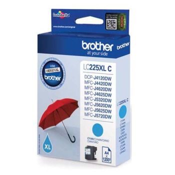 Brother LC225XLC atrament originál, azúrová (cyan)