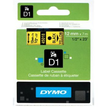 Originál DYMO páska S0720580 D1 12mm x 7m čierna na žltej 45018
